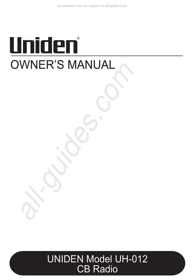 Uniden CB RADIO UH012 owner's manual