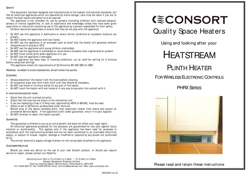 Consort Heatsream PHRX Series User manual