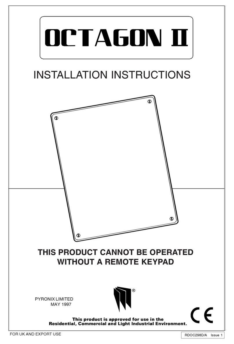 Pyronix OCTAGON II installation instructions