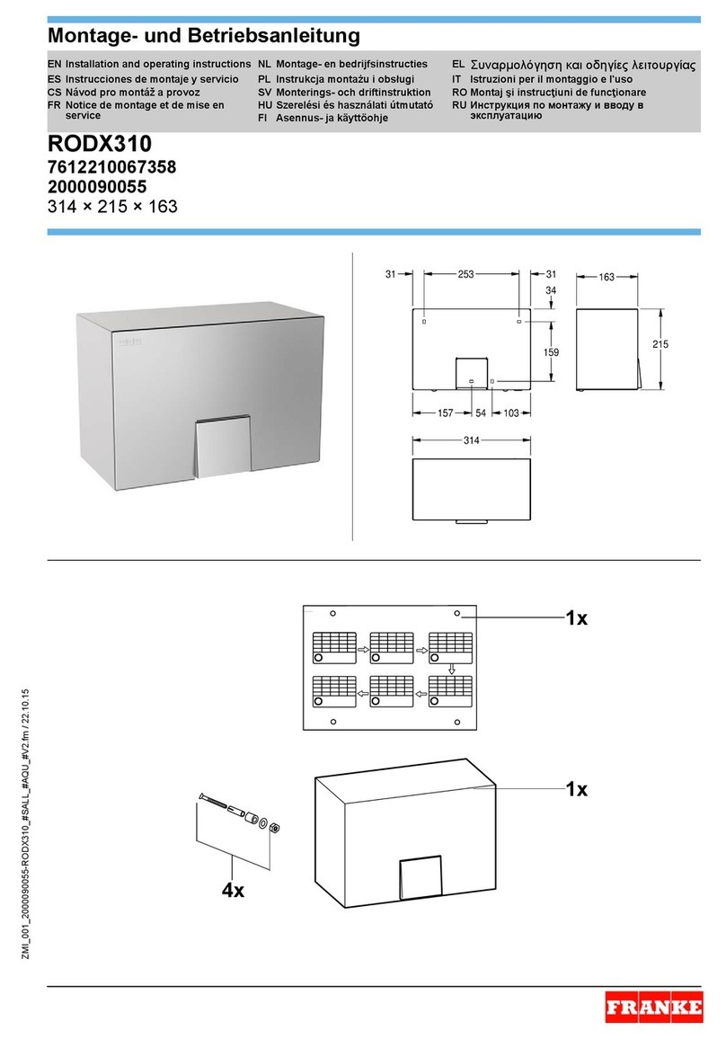 Franke RODX310 User manual