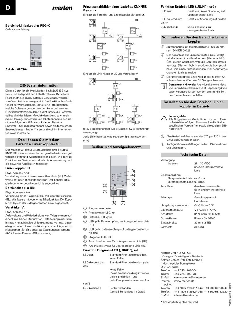 merten REG-K operating instructions