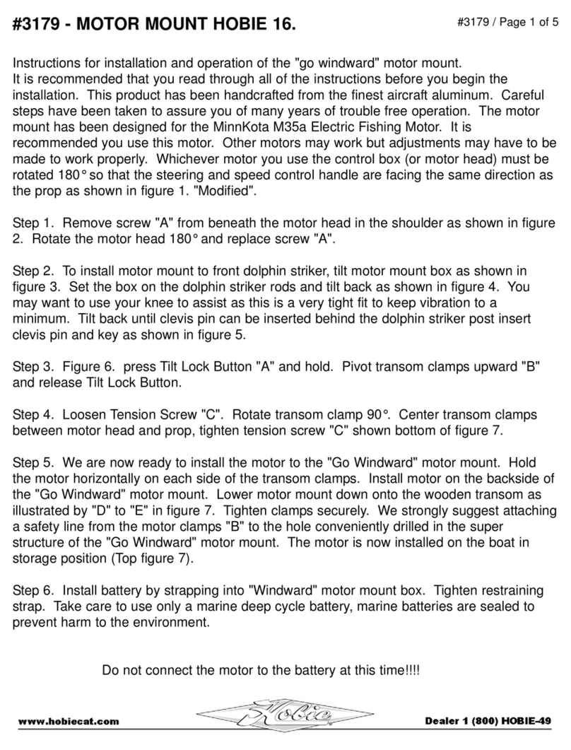 Hobie 3179 Instructions for installation and operation