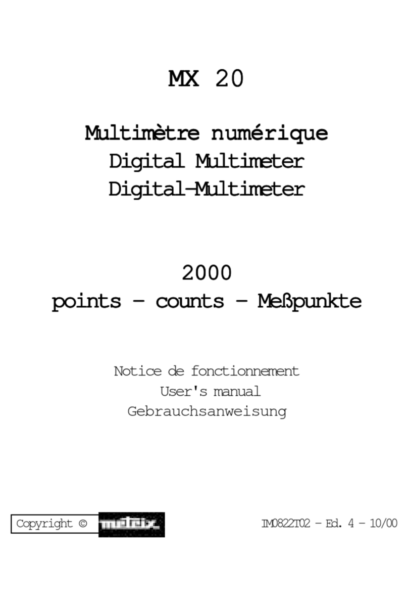 Metrix MX 20 user manual