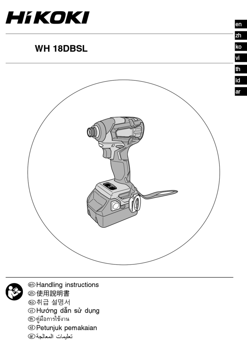 HIKOKI WH 18DBSL Handling instructions