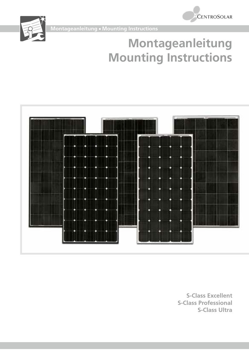 Centrosolar S-Class Professional Series Mounting instructions