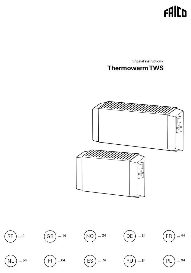 Frico Thermowarm TWS Series User manual Frico Thermowarm TWS Series User manual