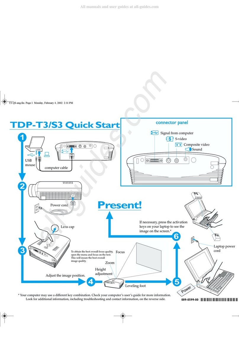 Toshiba TDP-T3 User manual