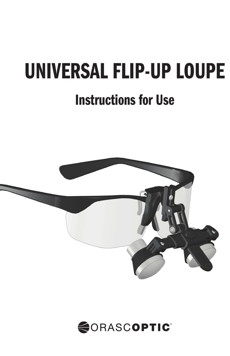 Orascoptic UNIVERSAL FLIP-UP LOUPE User manual