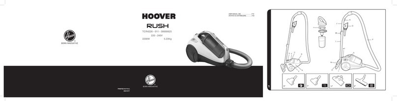 Hoover Rush TCR4226 User manual