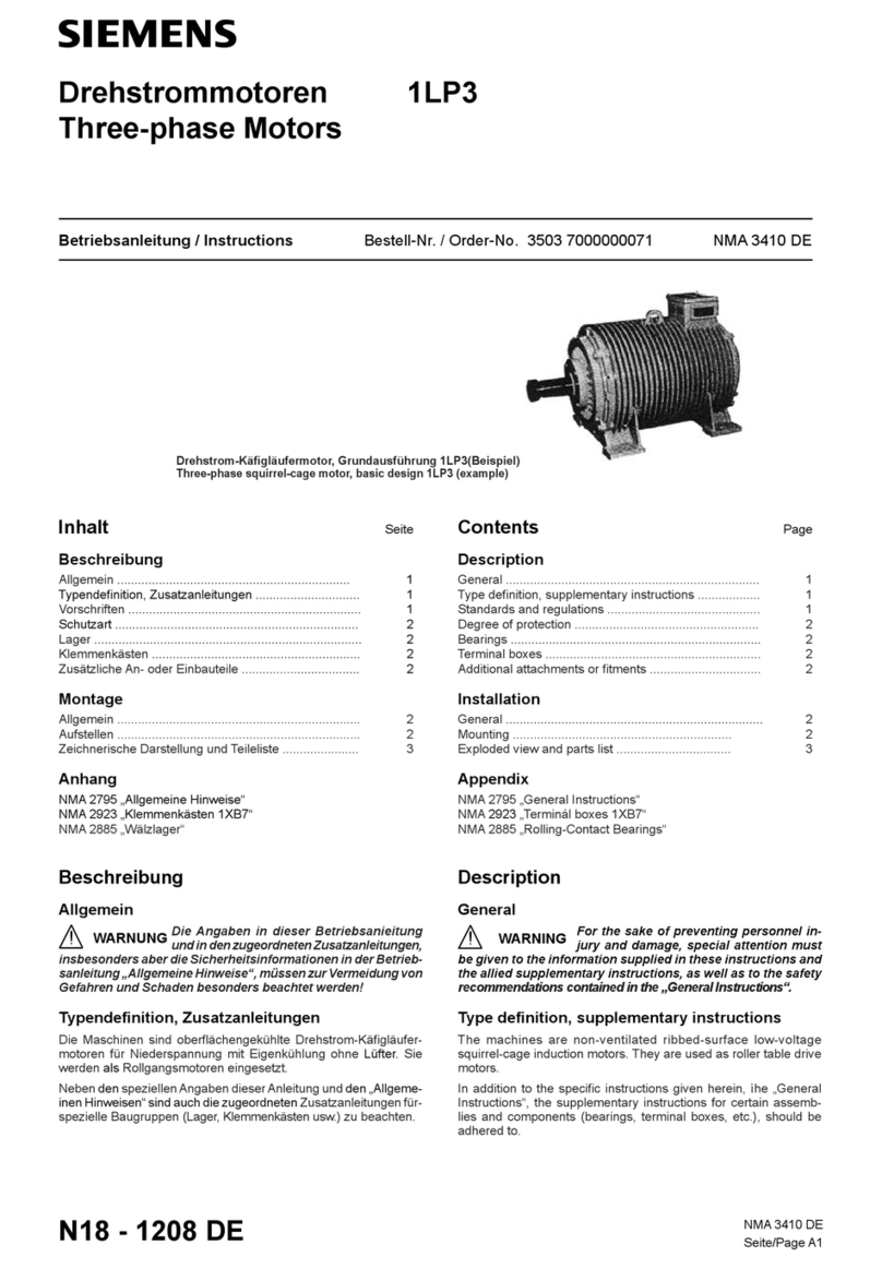 Siemens 1LP3 User manual Siemens 1LP3 User manual