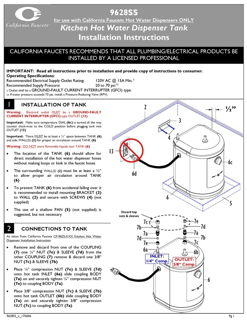 California Faucets 9628SS installation instructions