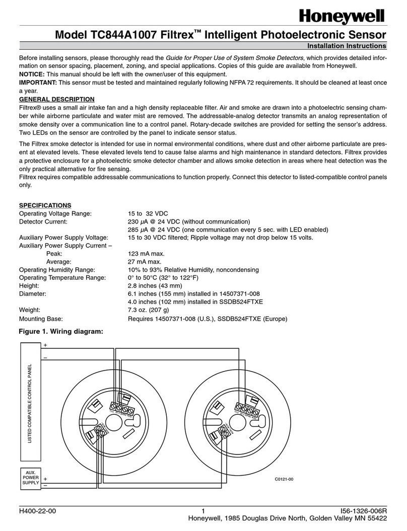 Honeywell Filtrex TC844A1007 User manual
