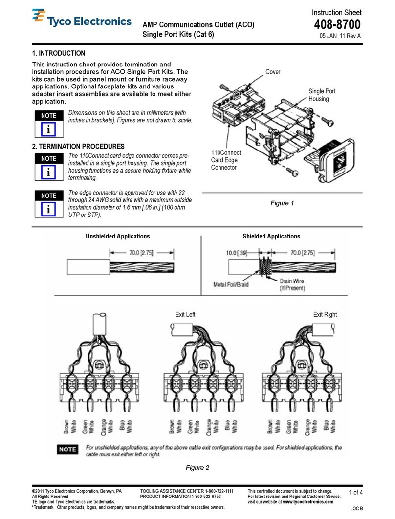 Tyco Electronics ACO Single Port Kits instruction sheet