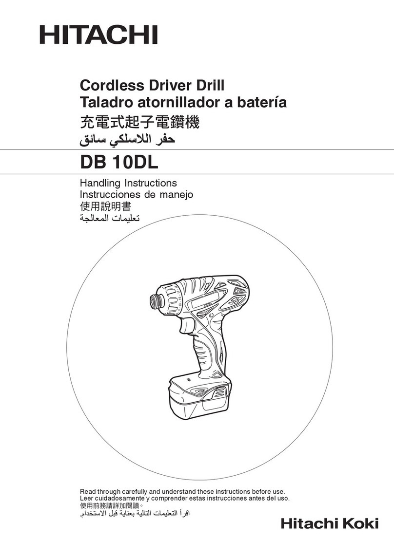 Hitachi DB10DL Handling instructions