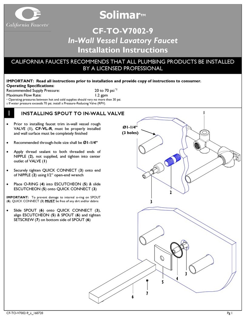 California Faucets Solimar CF-TO-V7002-9 installation instructions California Faucets Solimar CF-TO-V7002-9 installation instructions