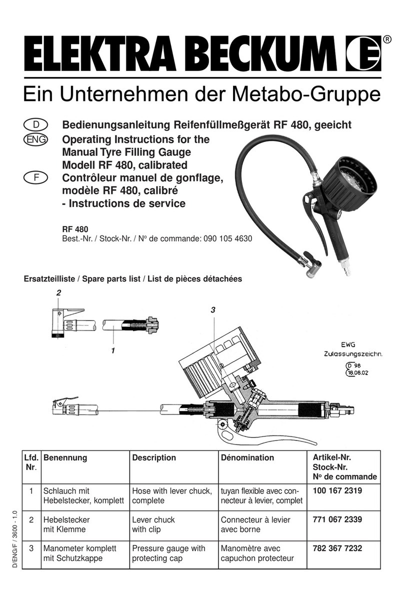 Metabo Elektra Beckum RF 480 operating instructions