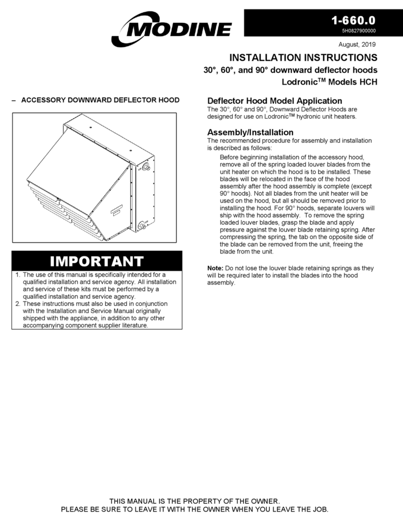 Modine Manufacturing Lodronic HCH installation instructions