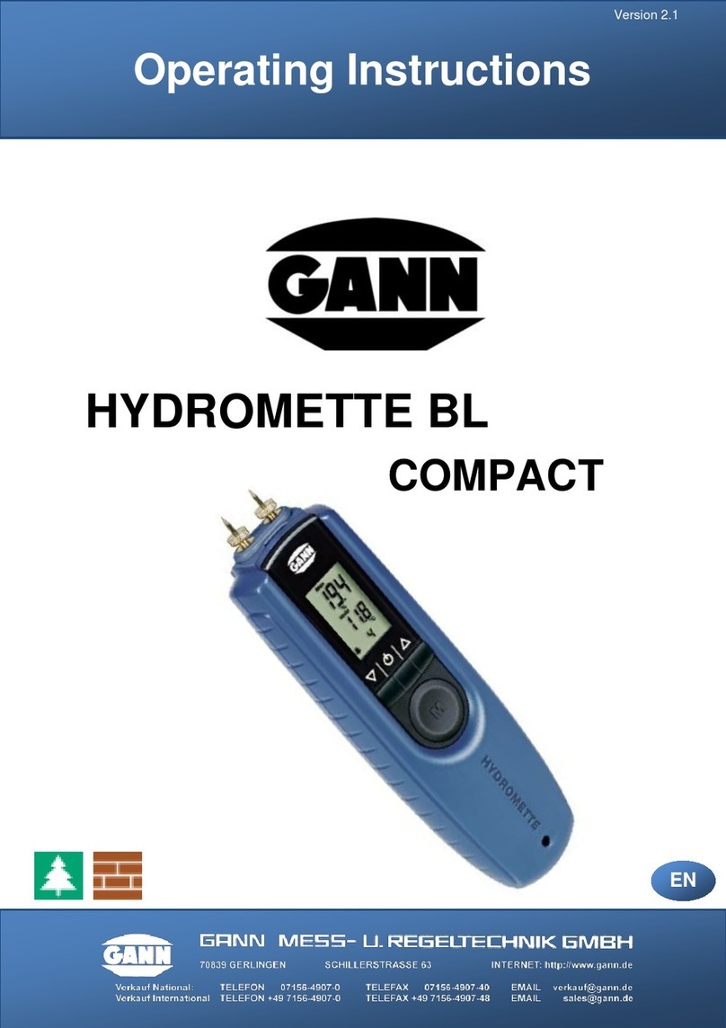GANN HYDROMETTE BL COMPACT operating instructions