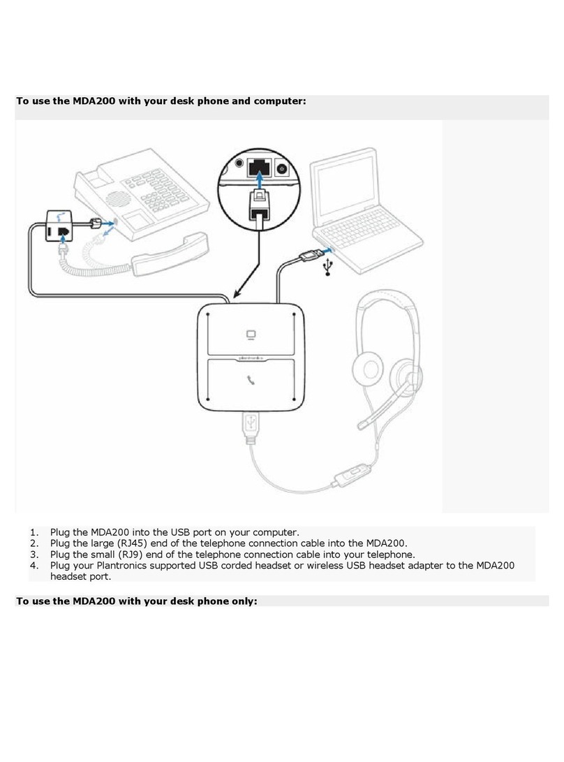 Plantronics MDA200 quick start guide Plantronics MDA200 quick start guide