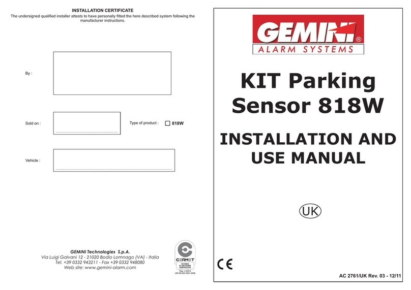 Gemini KIT Parking Sensor 818W Guide