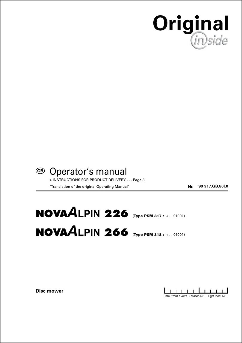 Pottinger NovaAlpin 226 Operator's manual