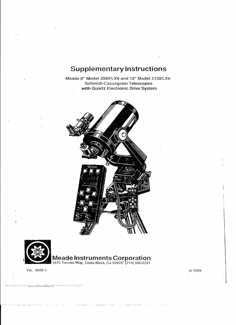 Meade 2080/LX6 Supplementary instructions