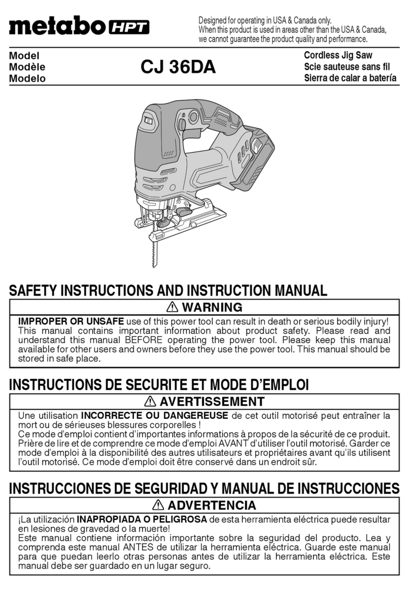 Metabo HPT CJ 36DA Troubleshooting guide