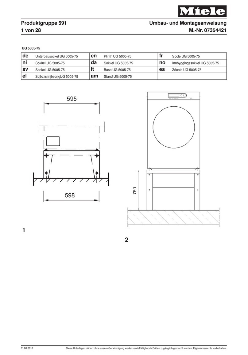 Miele UG 5005-75 quick start guide