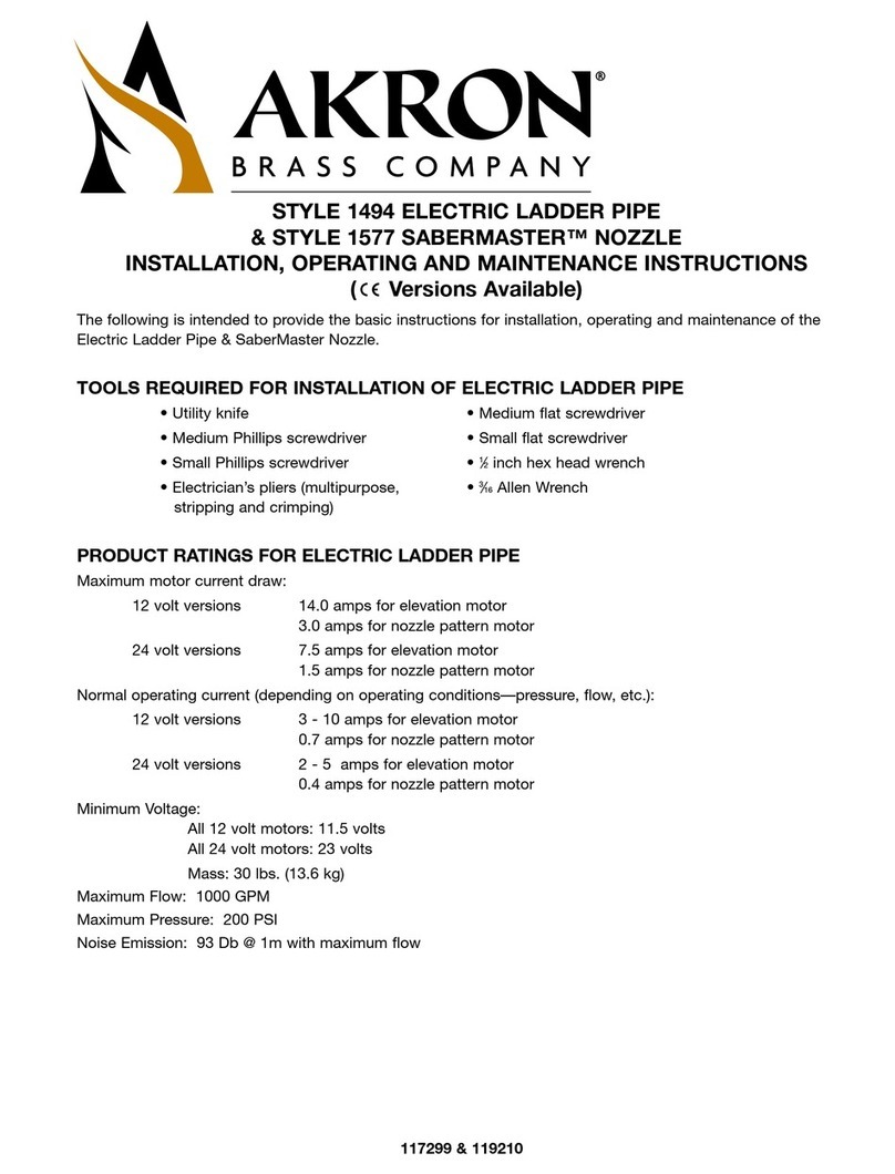 Akron SABERMASTER 1577 Installation, operating and maintenance instructions Akron SABERMASTER 1577 Installation, operating and maintenance instructions