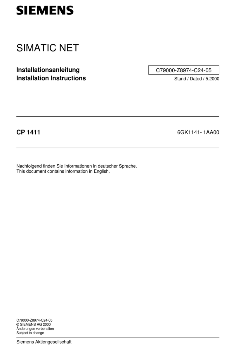 Siemens SIMATIC NET CP 1411 User manual