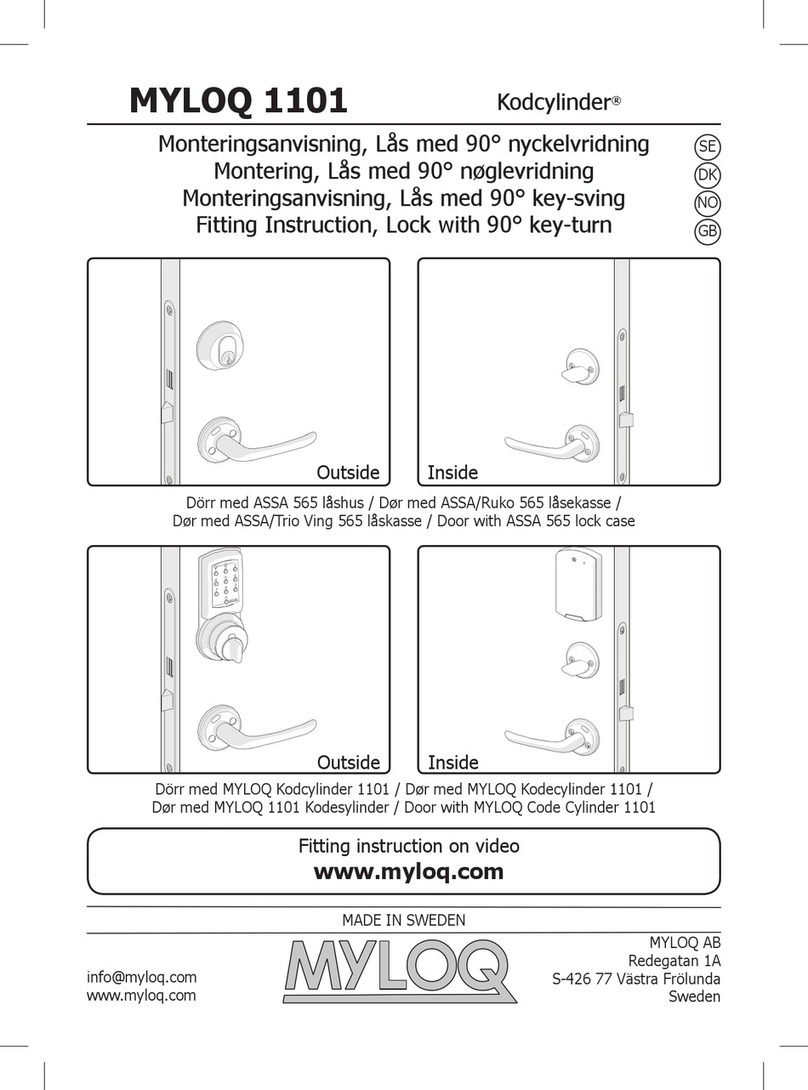 MYLOQ Code Cylinder 1101 Install guide