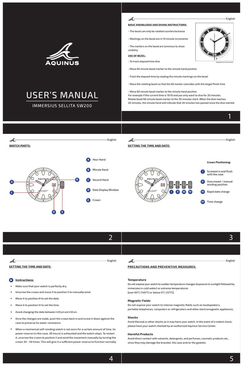 AQUINUS IMMERSIUS SELLITA SW200 user manual