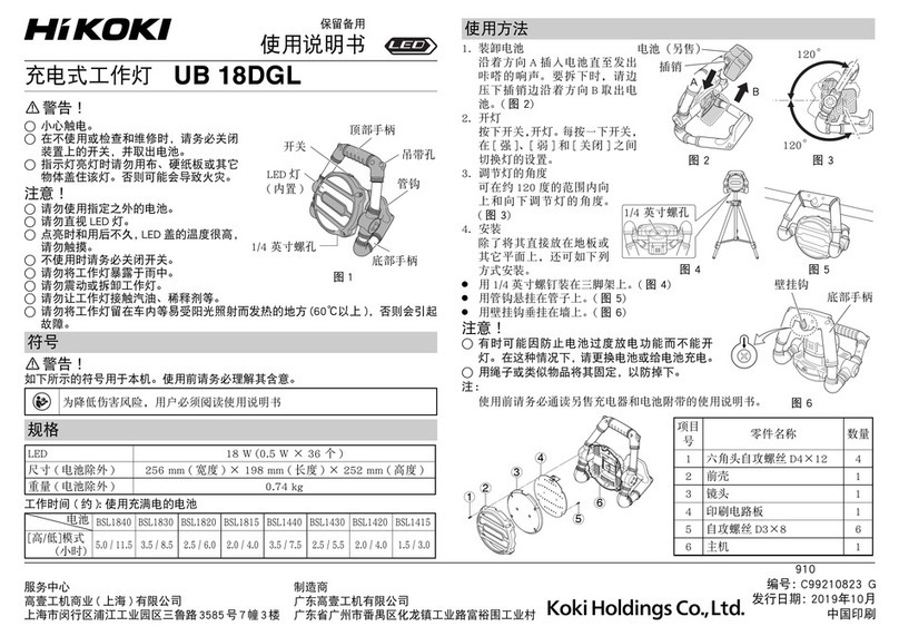 HIKOKI UB 18DGL User manual