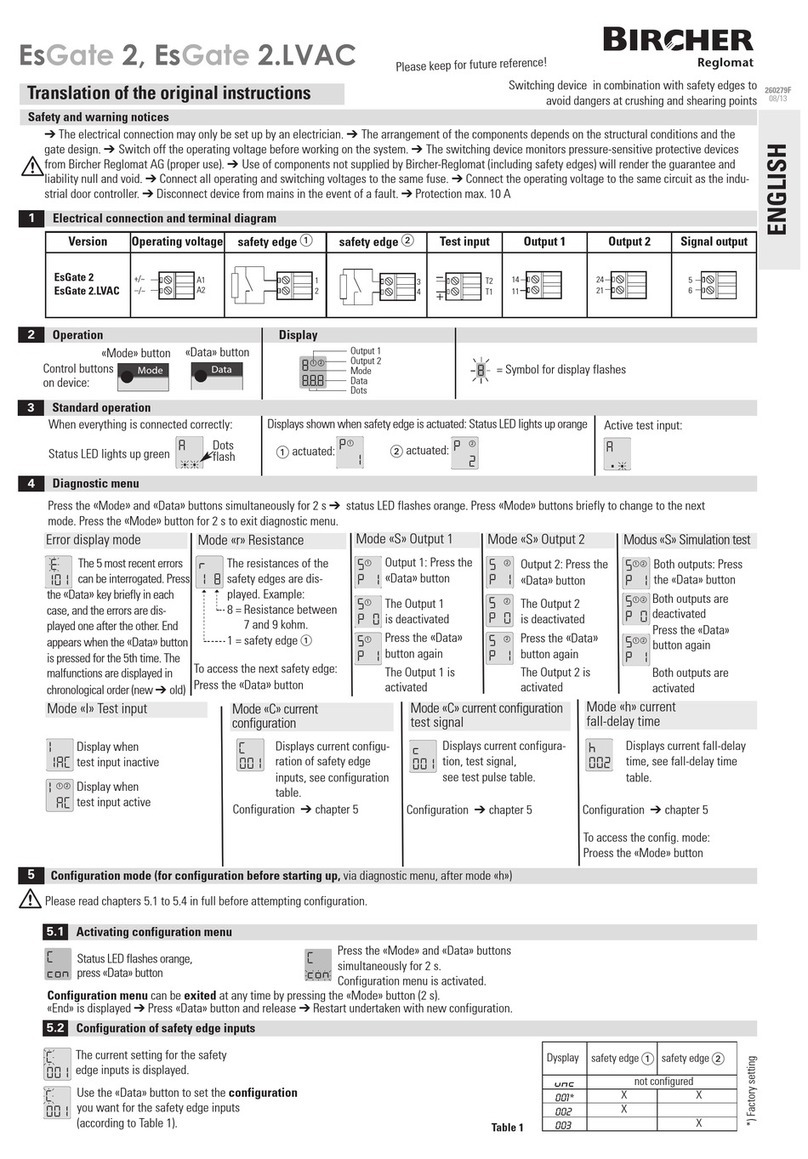 Bircher EsGate 2 Translation of the original instructions