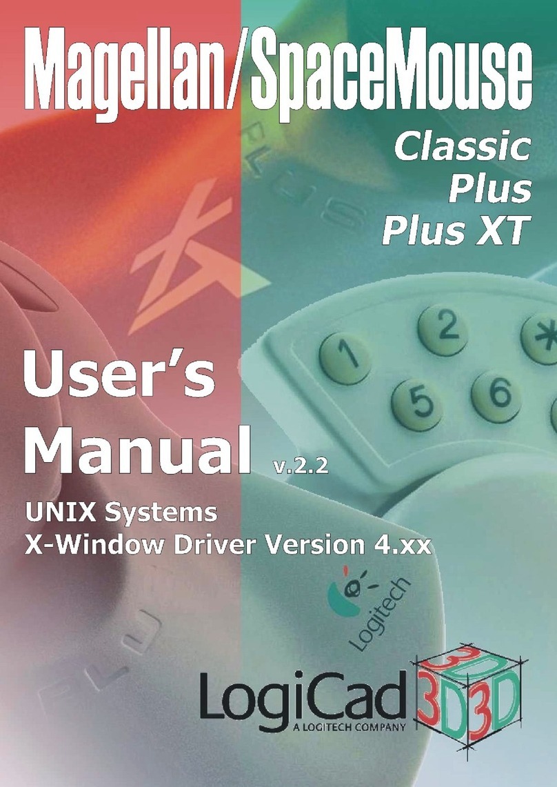 Logitech LogiCad3D Magellan/SPACE MOUSE Classic User manual