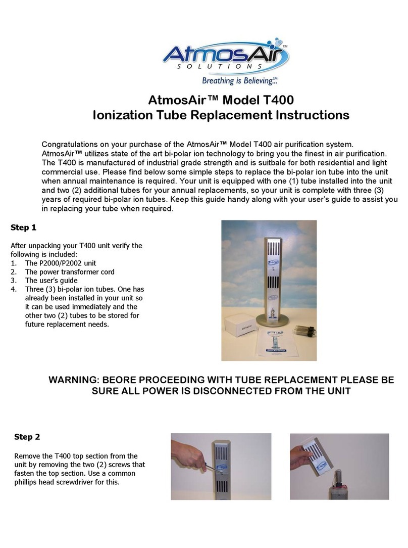 AtmosAir T400 Replacement instructions
