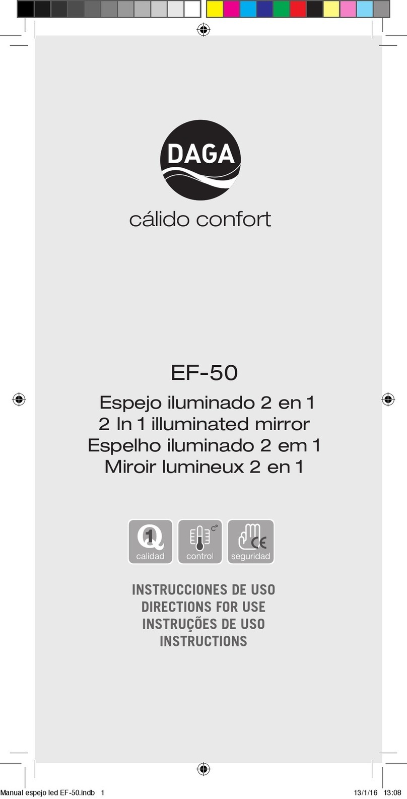 Daga EF-50 Directions for use