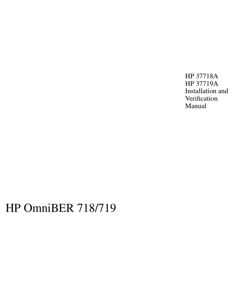 HP 37718A OmniBER 718 Installation and operation manual