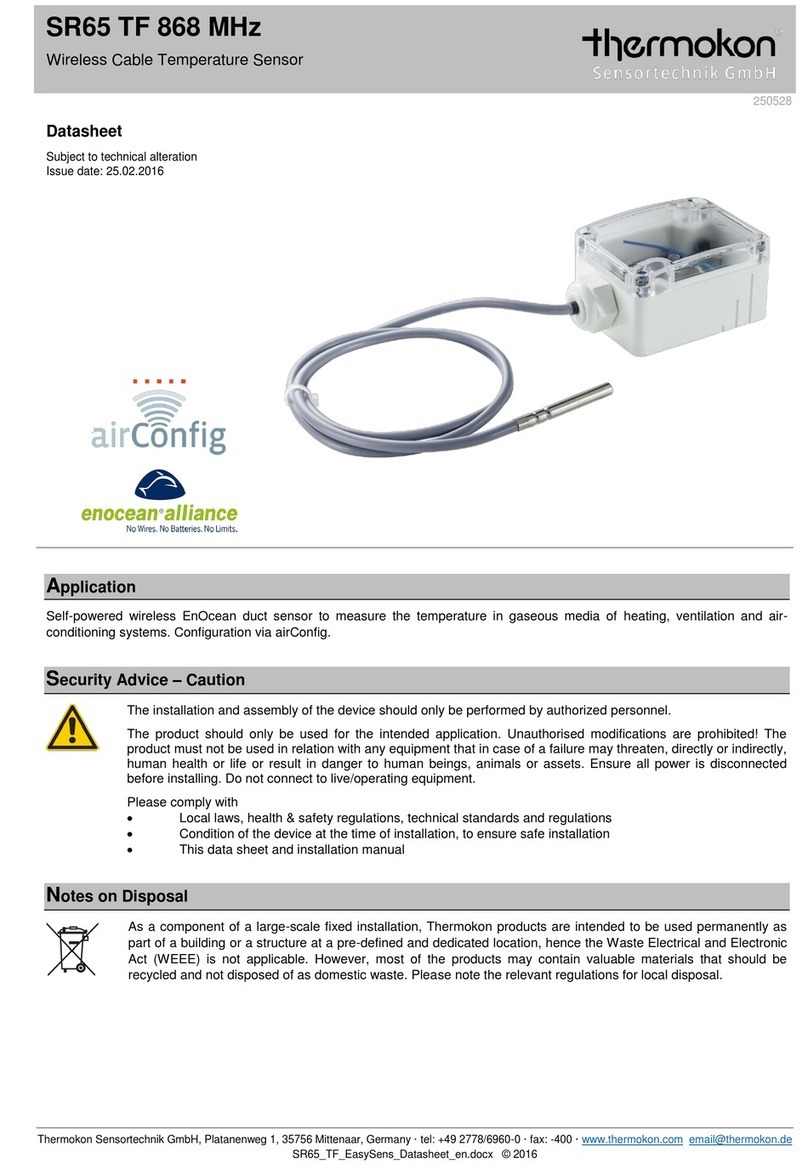 Thermokon SR65 TF User manual