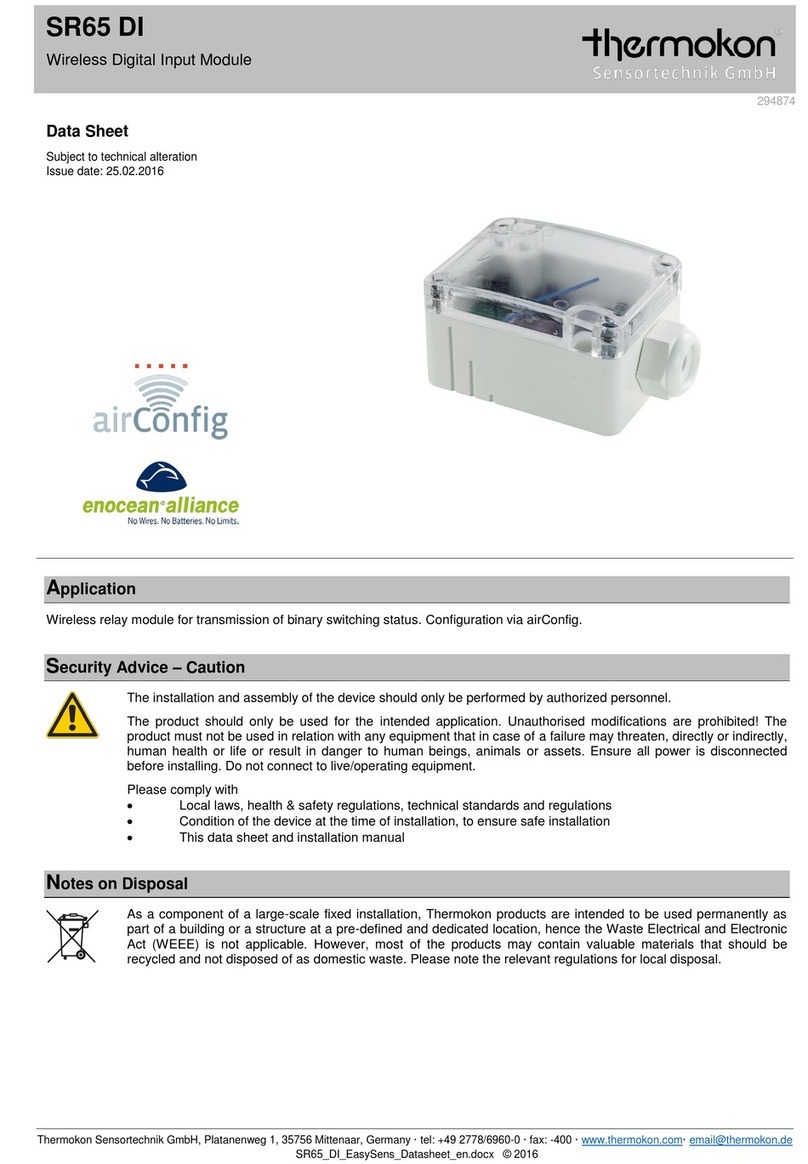 Thermokon SR65 DI quick start guide