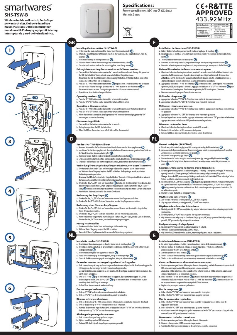 Smartwares SH5-TSW-B instructions Smartwares SH5-TSW-B instructions