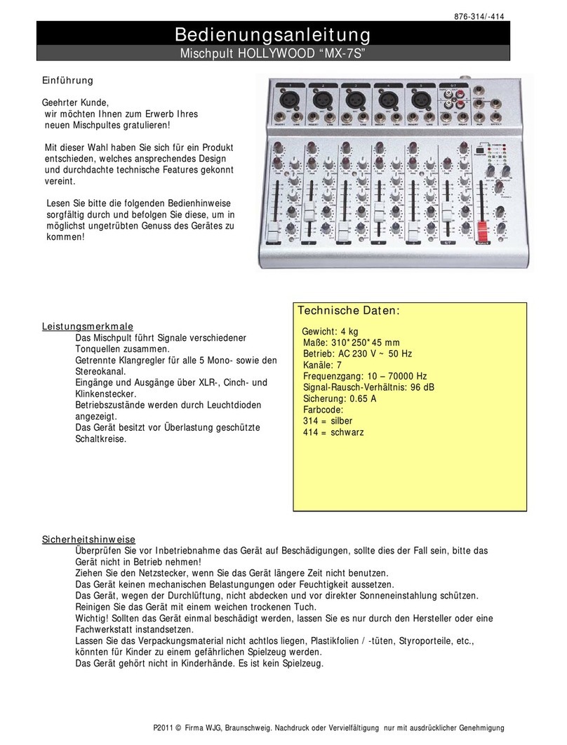 Hollywood MX-7S User manual