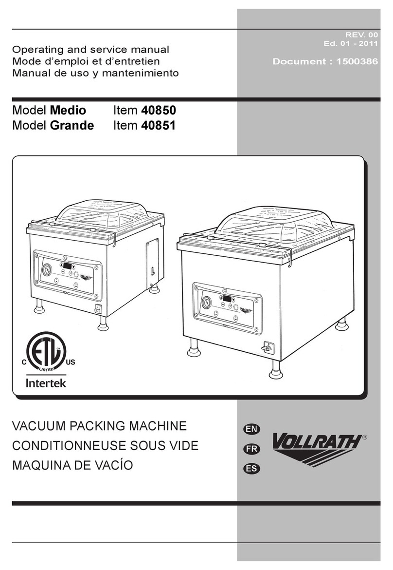 Vollrath Medio Service manual