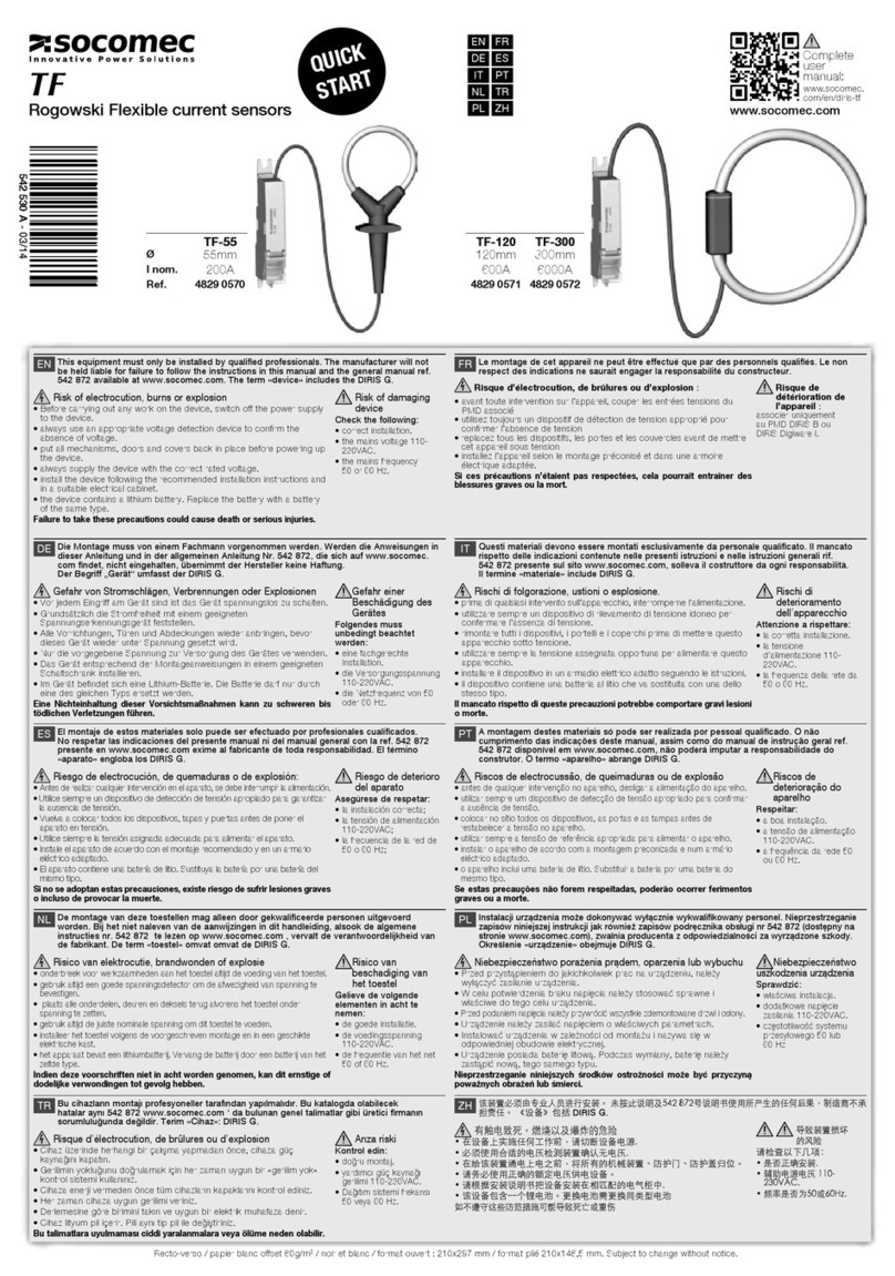 socomec TF-55 quick start guide