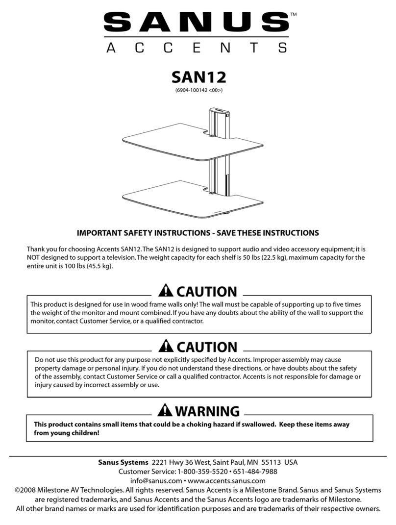 Sanus SAN12 Important safety instructions