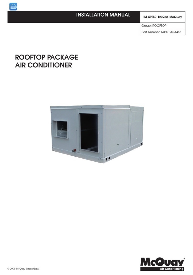 McQuay ROOFTOP R08019034483 User manual
