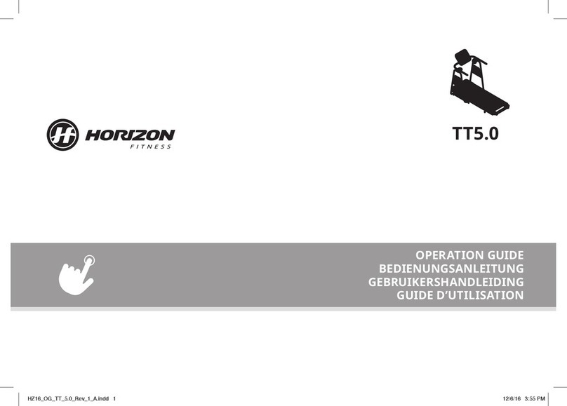 Horizon Fitness TT5.0 Operation guide