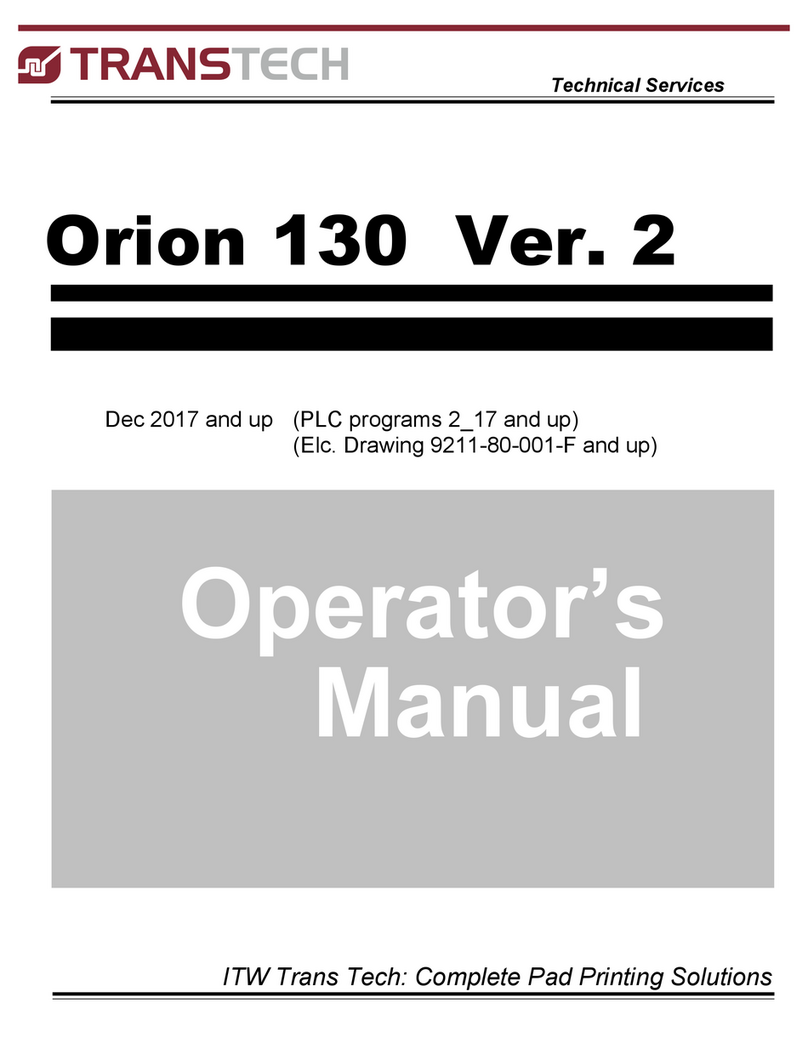 ITW Trans Tech Orion 130 Operator's manual ITW Trans Tech Orion 130 Operator's manual