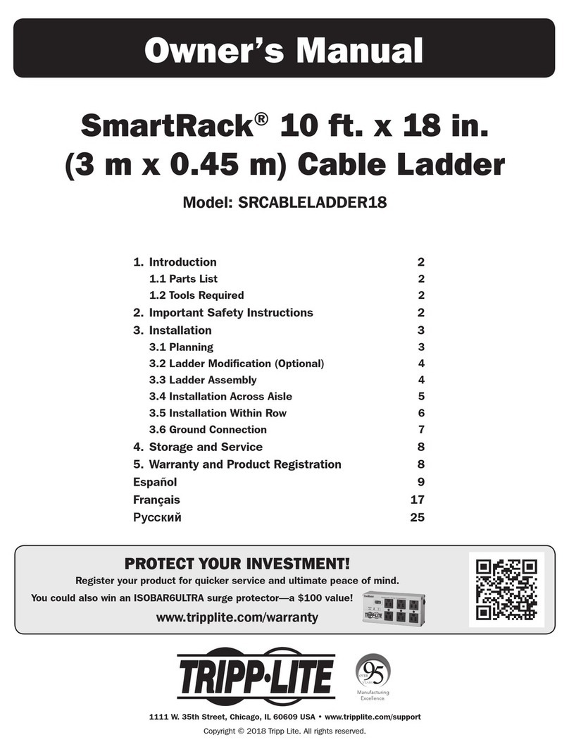 Tripp Lite SmartRack SRCABLELADDER18 owner's manual