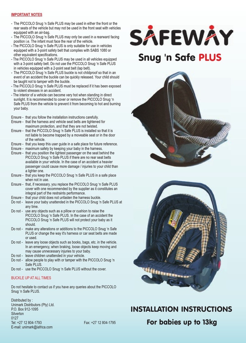 Safeway Snug 'n Safe PLUS installation instructions